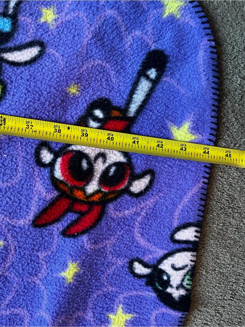 Vintage 2001 ‘The Powerpuff Girls’ Purple Character Print Blanket